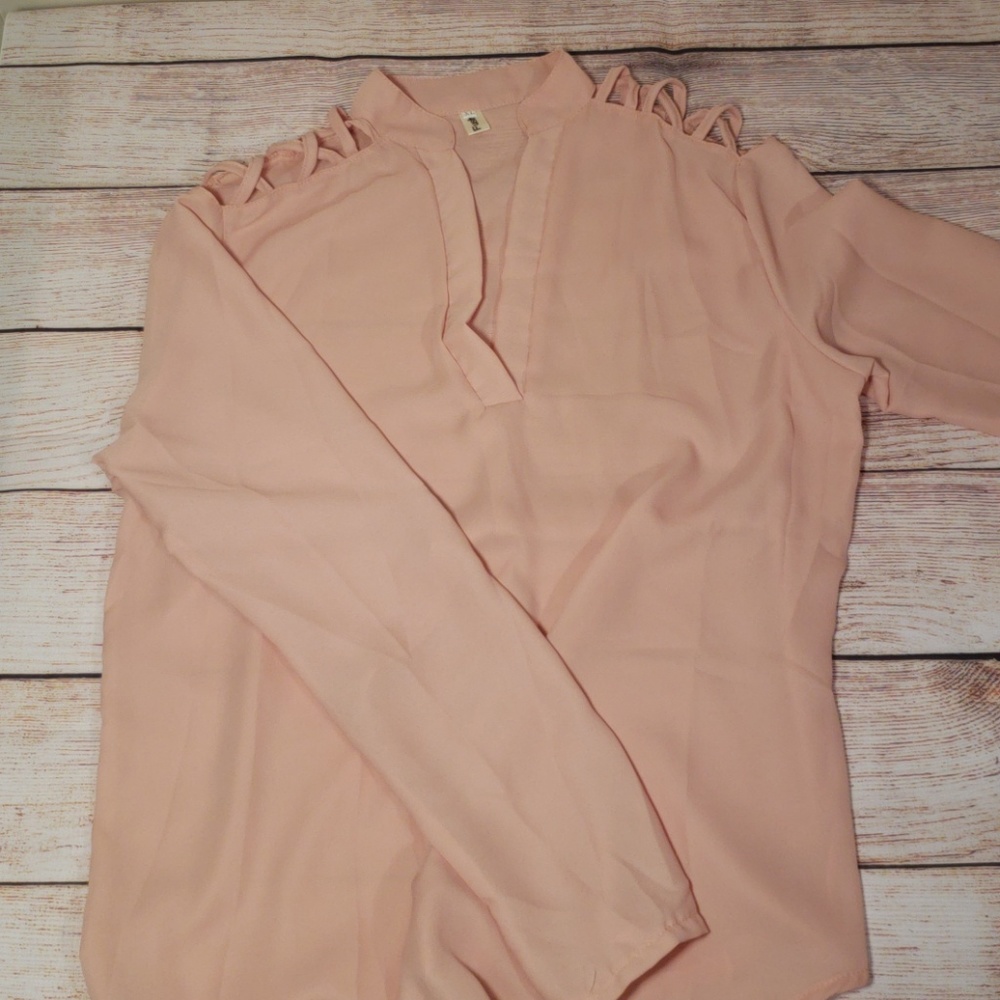 Blouse with cutout detail